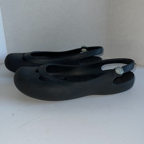 Crocs Black Jayna Slingback Flats - Picture 3 of 9